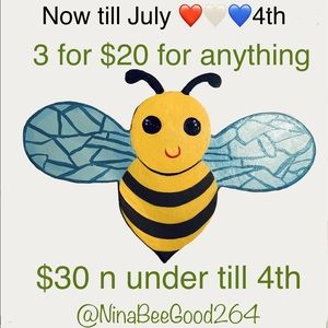 Any 3 items at $30 or below for $20 now till July 4th